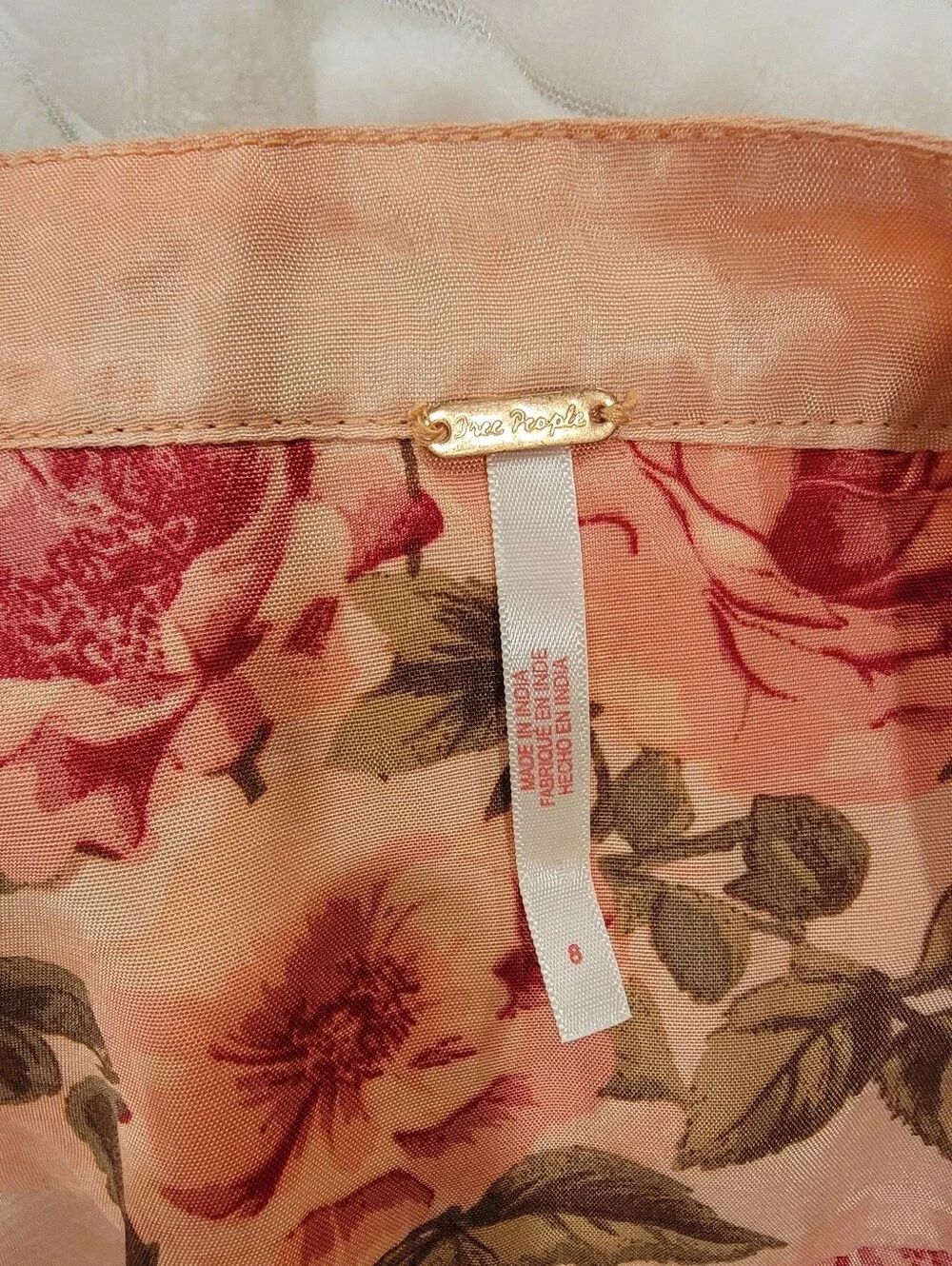 Free People Dusty Pink Floral Maxi Skirt